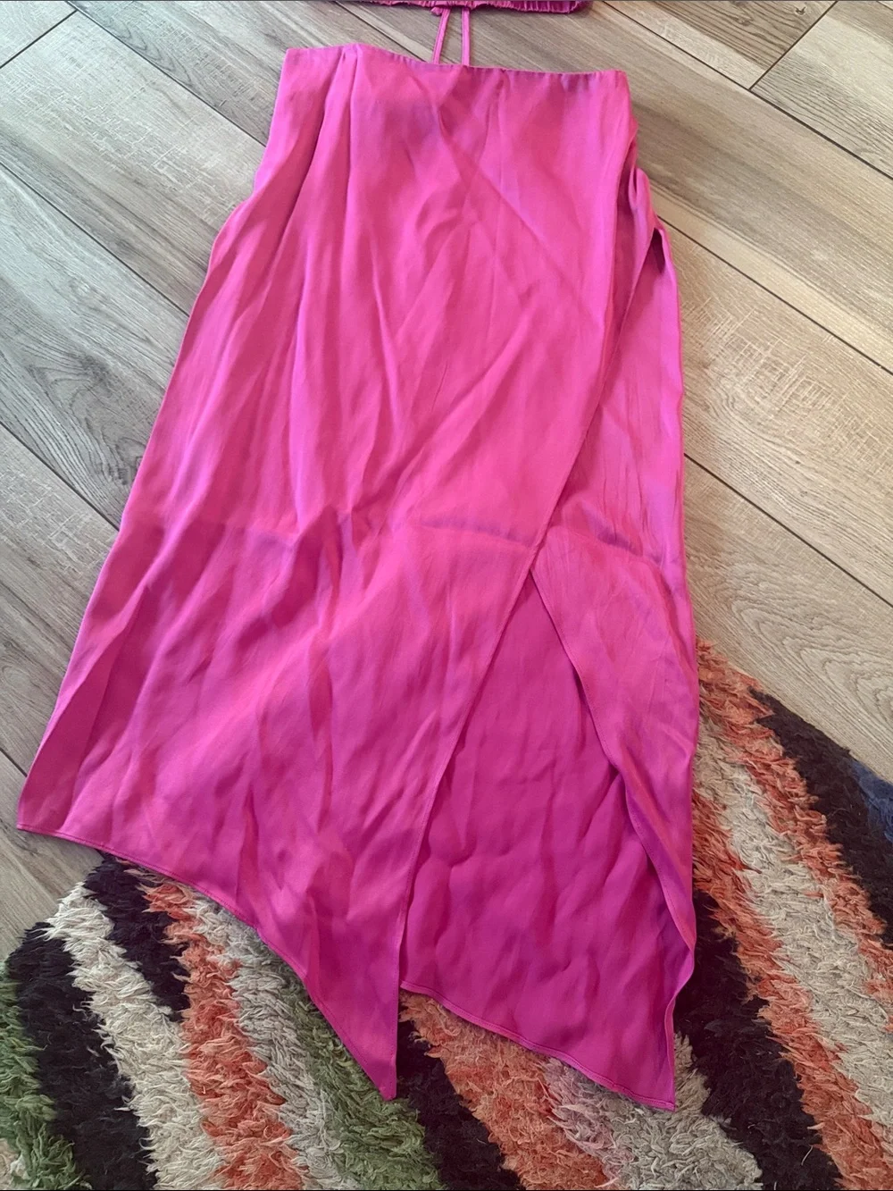 Women's Hot Pink Two-Piece skirt Set